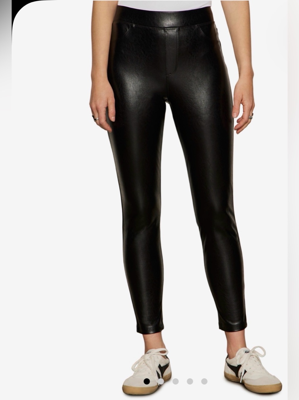 Sanctuary Black Faux Leather Runway Leggings